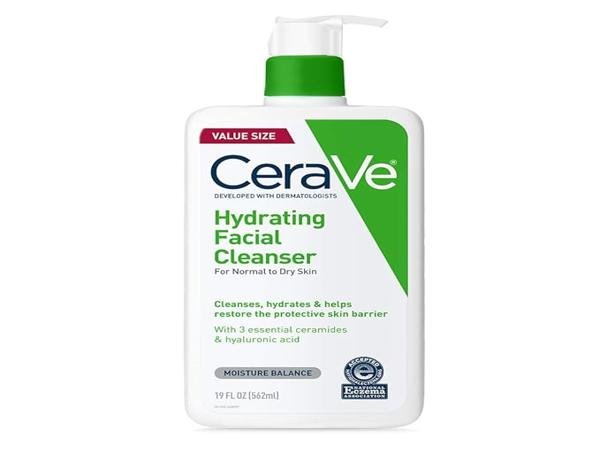 CeraVe hydrating facial cleanser for dry and sensitive skin – fragrance-free daily use