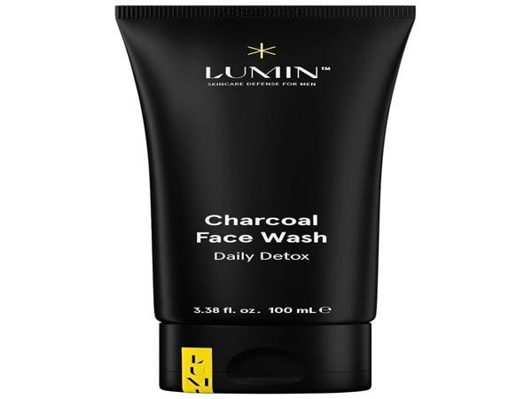 Lumin Charcoal Face Wash tube – 100ml daily detox cleanser for men with natural ingredients.